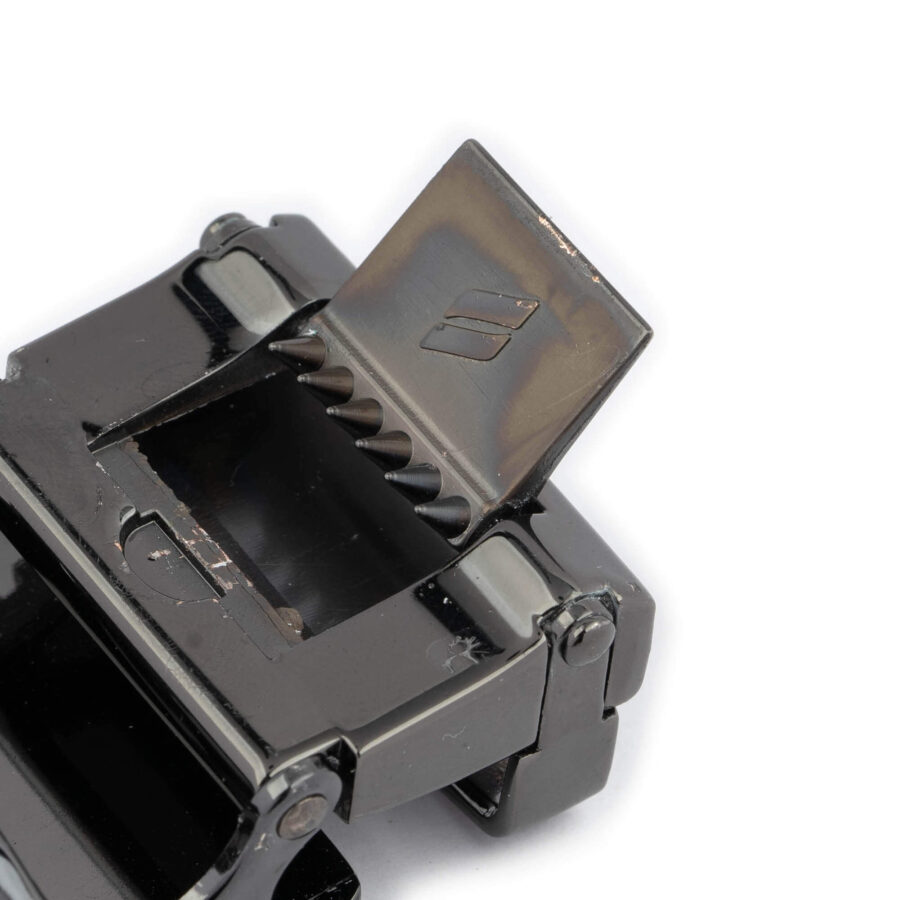 mens gunmetal gray ratcheting clip belt buckle 4