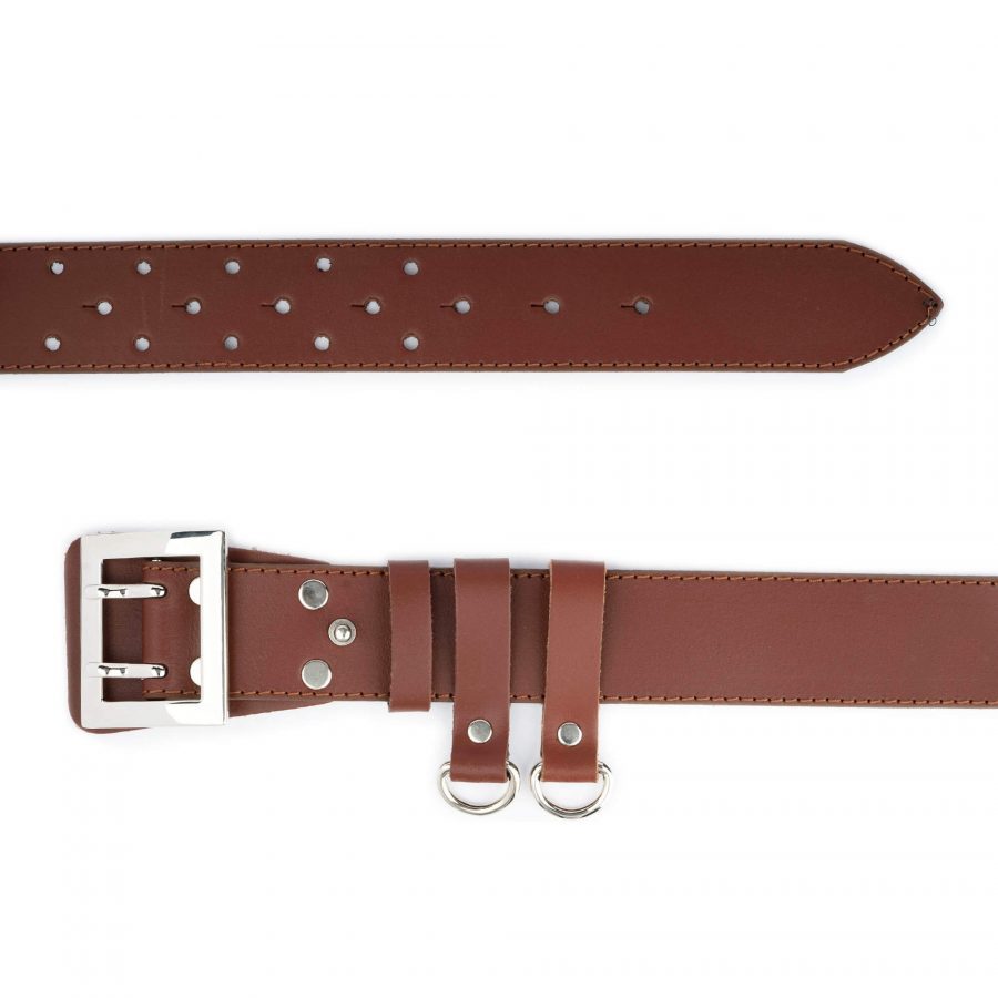 mens police belt brown genuine leather 3