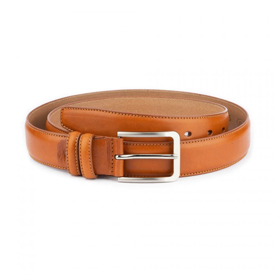 mens tan leather belt quality leather 1 28 40 usd35 LIGTAN35SMOAML