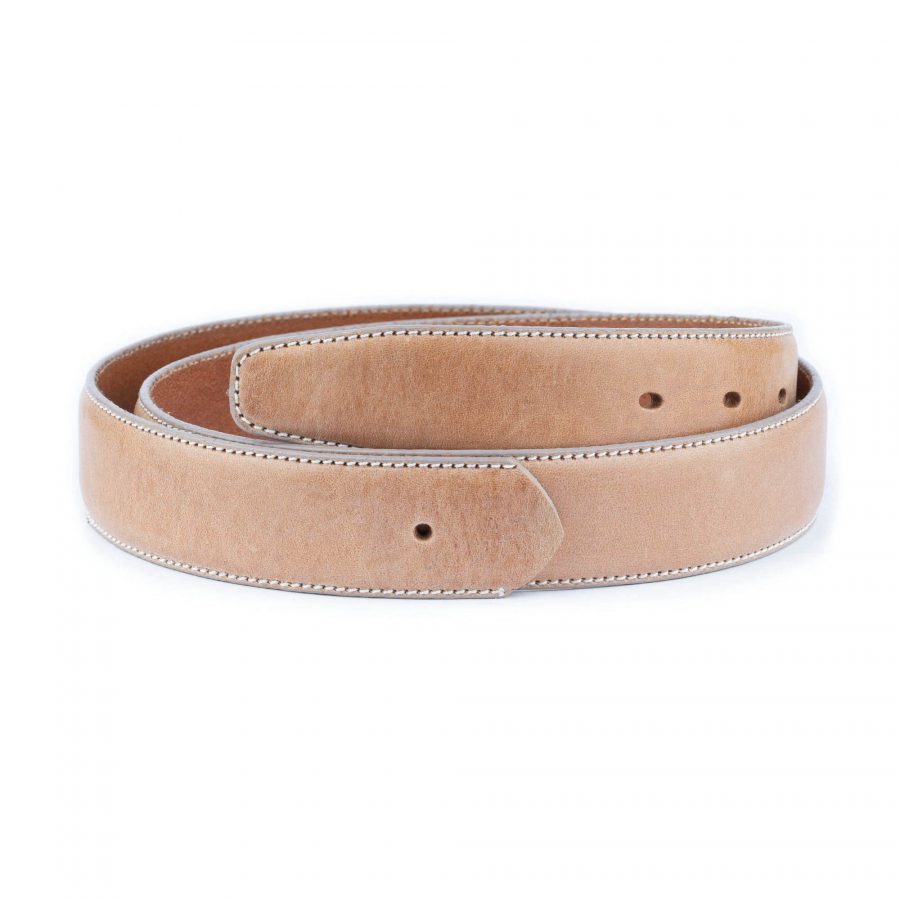 mens taupe belt strap without buckle replacement leather 1 28 40 usd29 TAUBEI3558HOLAML
