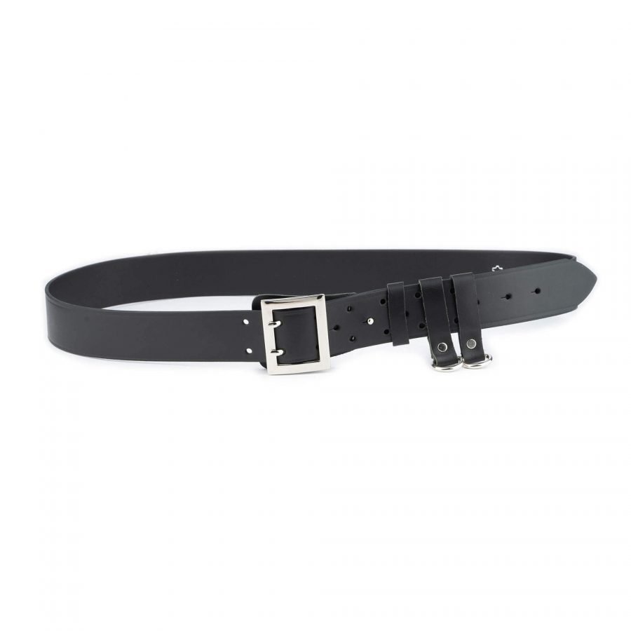 police duty belt black genuine leather 4