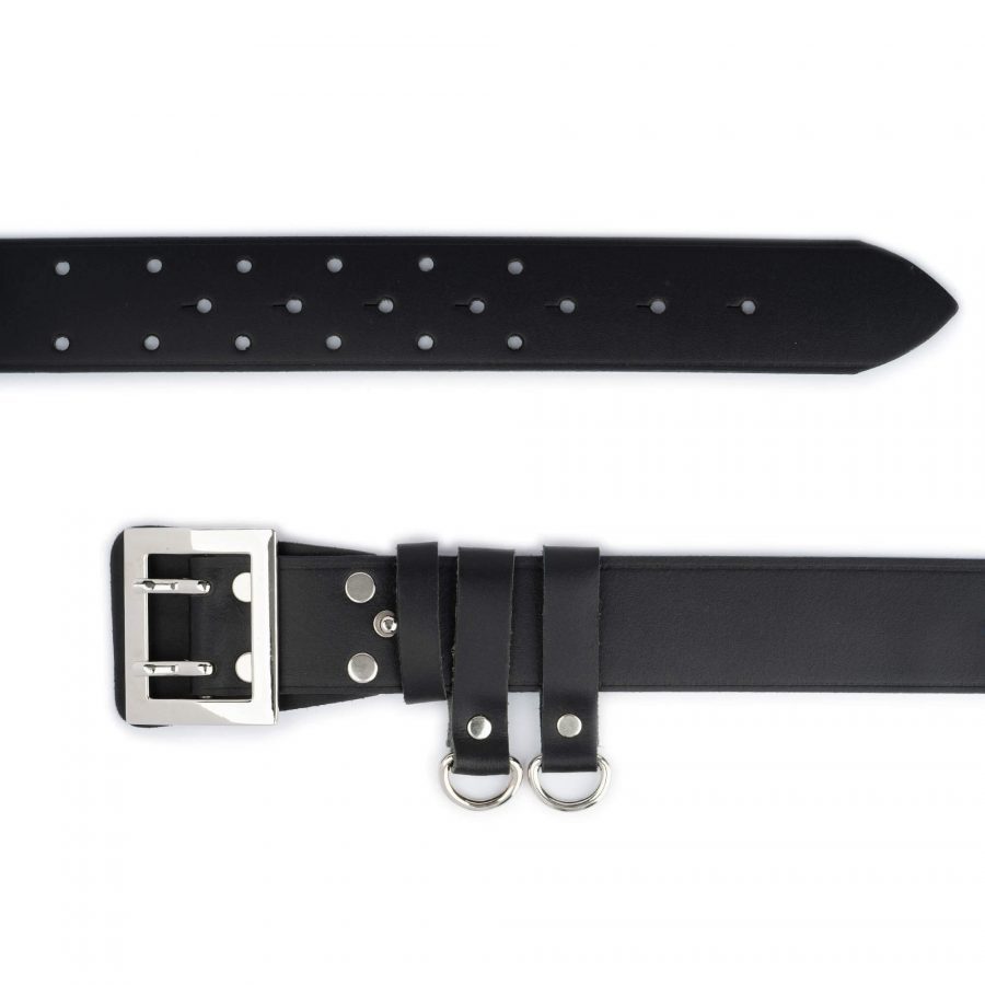police duty belt black genuine leather 5