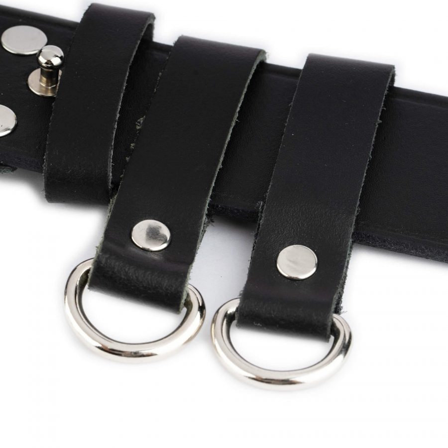 police duty belt black genuine leather 6
