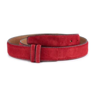 red suede belt strap for buckles replacement 1 28 40 usd29 REDSUE35CUTAML v2