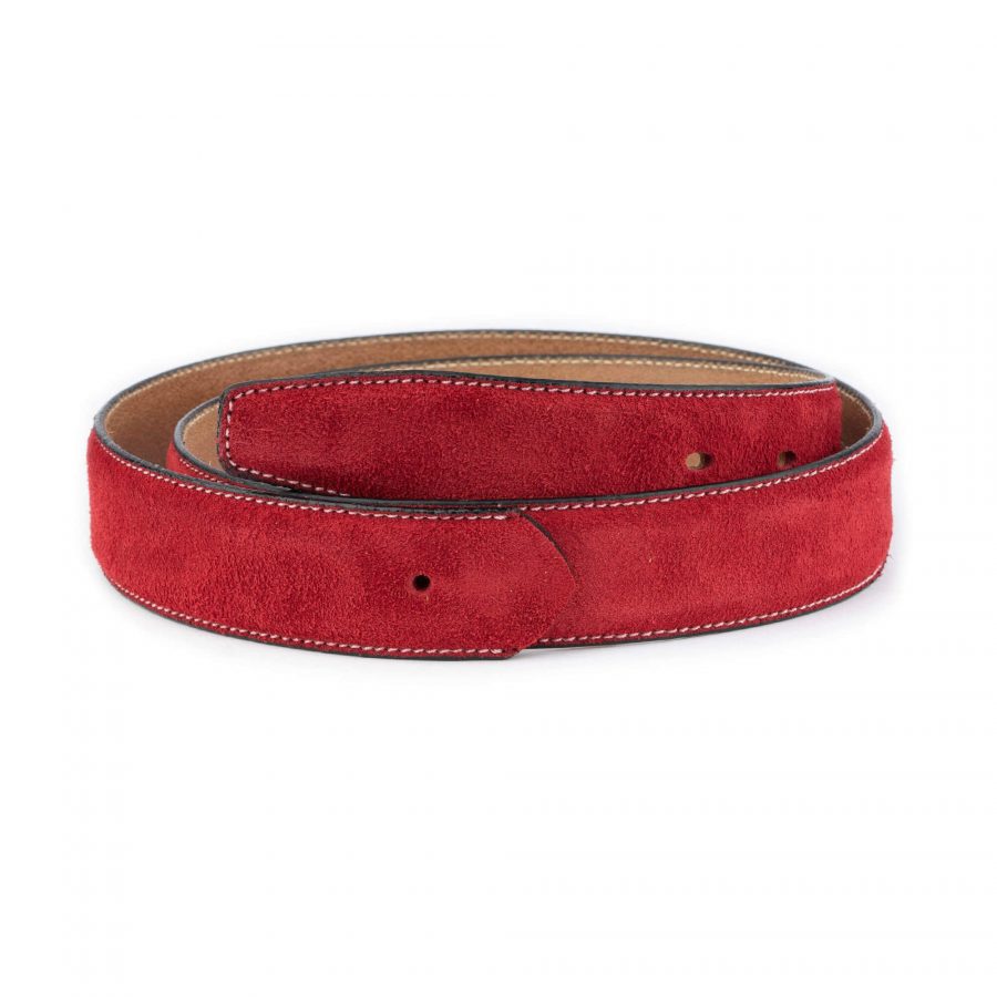 red suede belt strap replacement leather 1 28 40 usd29 REDSUE35HOLAML