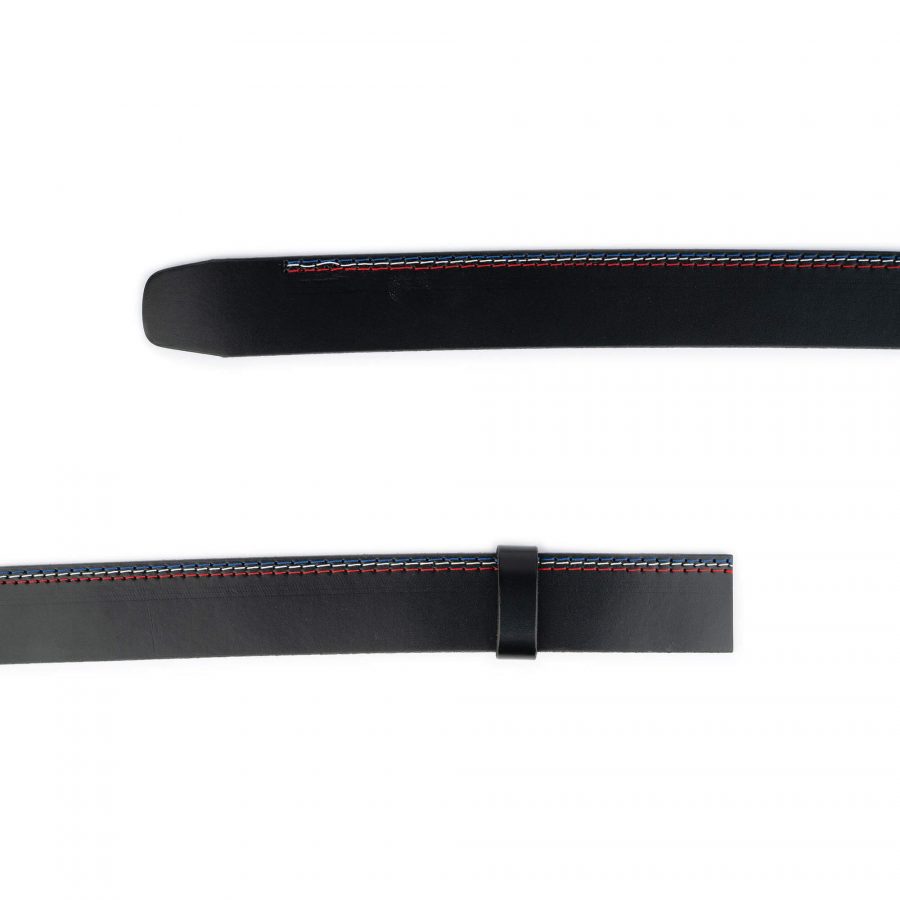replacement holeless belt strap colorful stitching 2