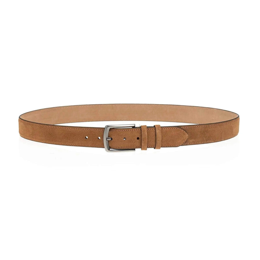 tan suede quality leather belt 1 TANSUE35BROSLY