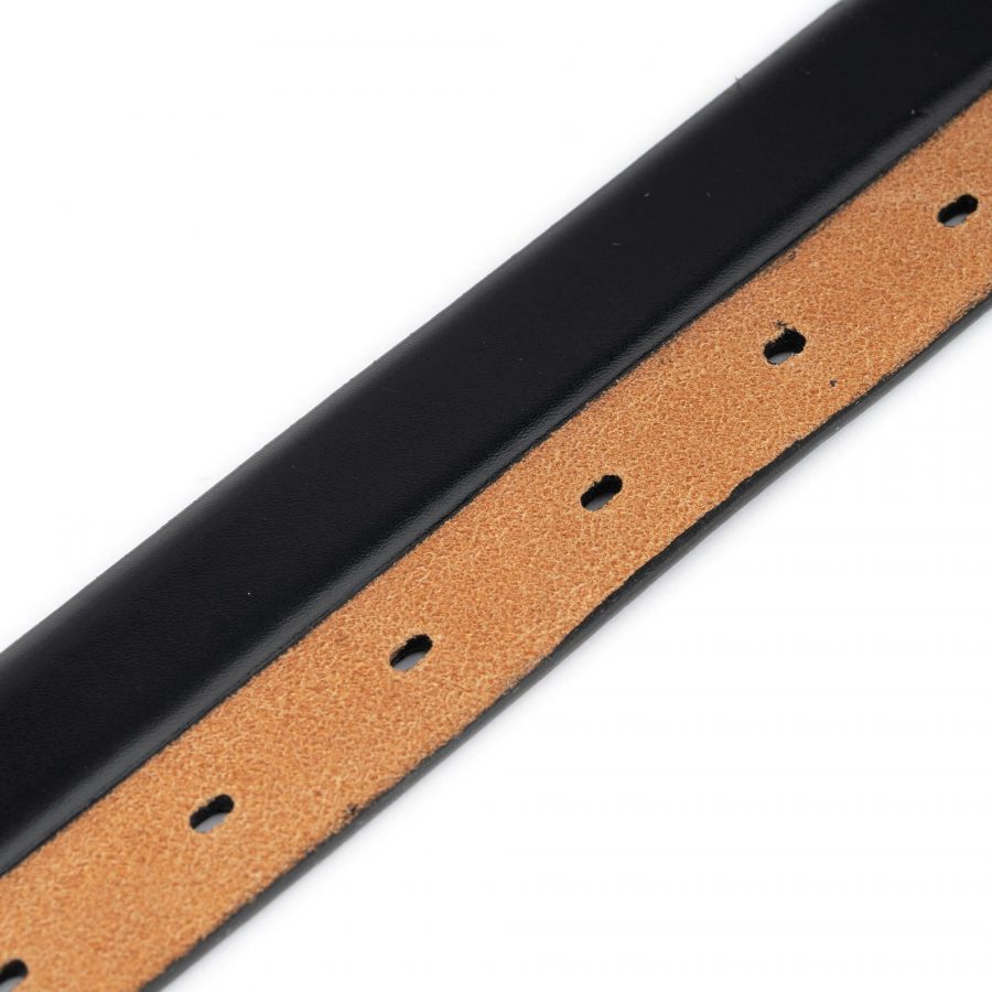 thin black belt strap replacement no buckle leather 3