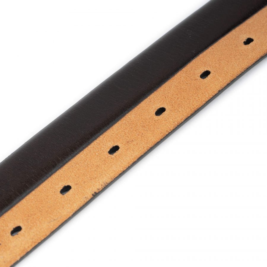 thin dark brown belt strap replacement no buckle 2