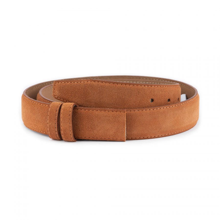 tobacco suede belt strap replacement quality leather 1 28 42 usd55 BR351033CUTV2YR