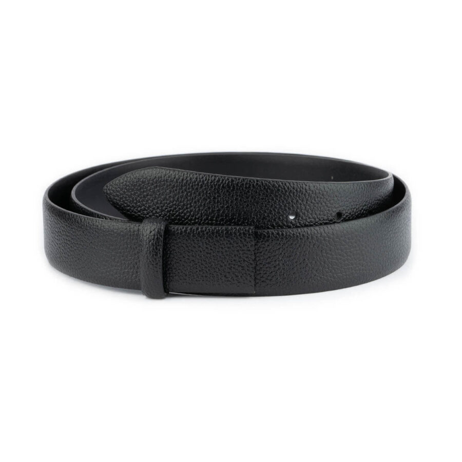 black calf leather strap for belt 3 5 cm 1 PEBBLA35CUTNAR