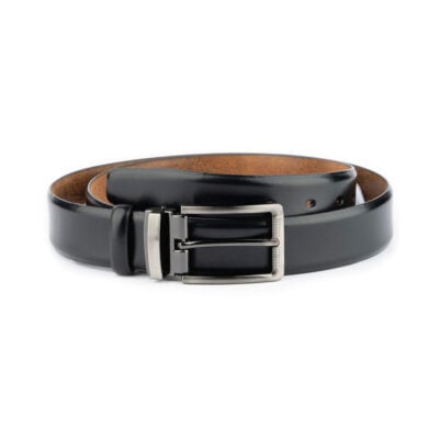 black dress mens belt removable buckle 1 BLASMO3525NOSAML