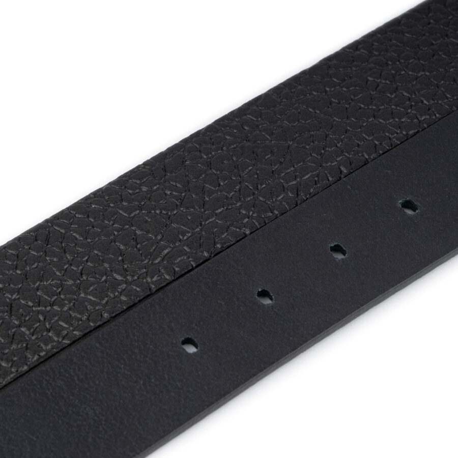 black pebble leather belt strap replacement 4 0 cm 3