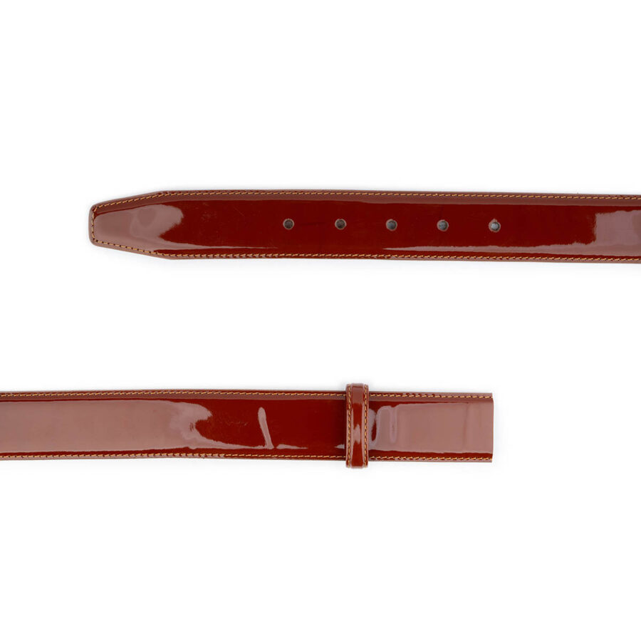 brown patent leather belt strap replacement 2