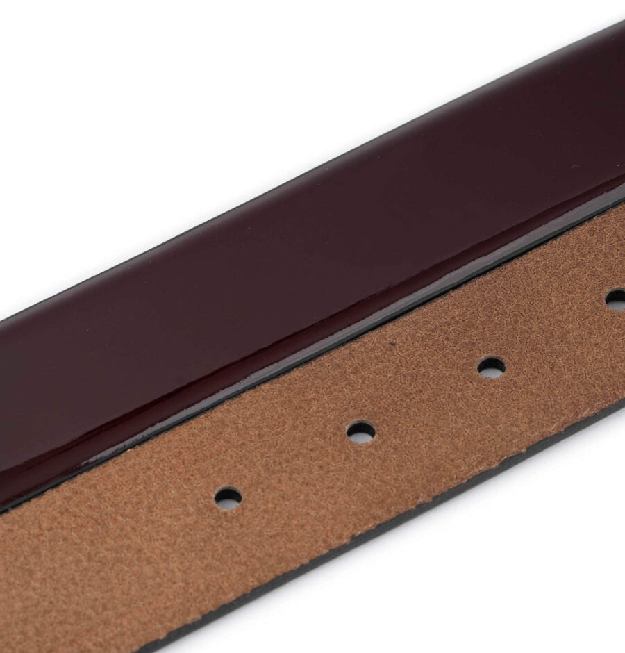 burgundy patent belt strap replacement 3 5 cm 3