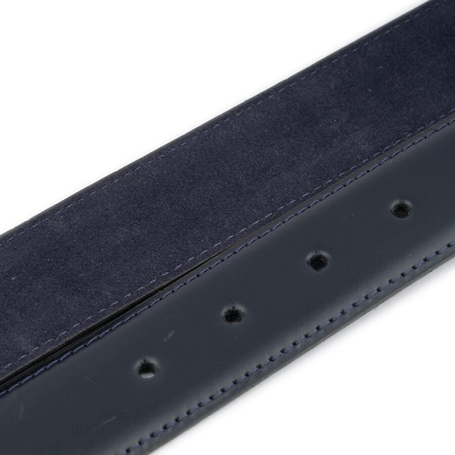 dark blue mens belt for suit genuine leather 4