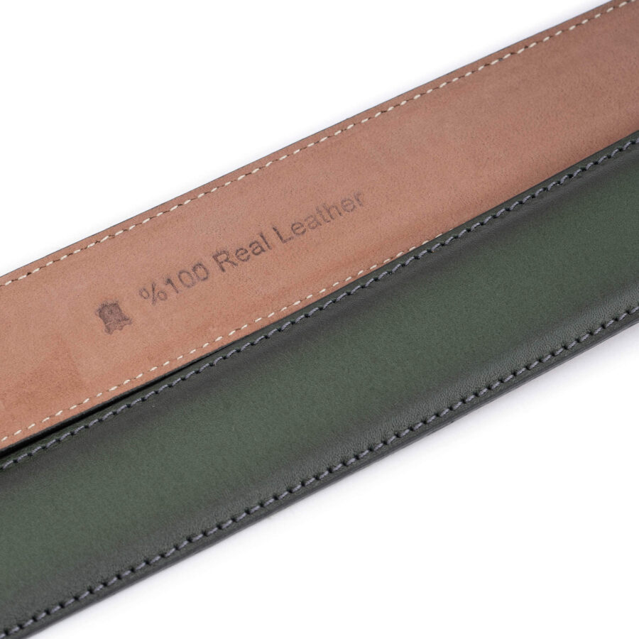 green leather belt for men high quality 4