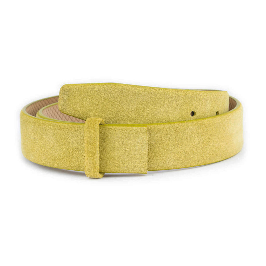 Buy Lime Green Suede Replacement Belt Strap For Buckles  display picture 2