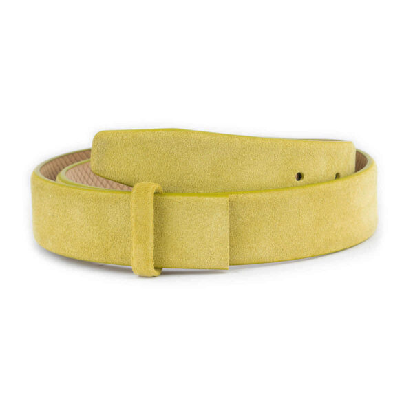 lime green suede replacement belt strap for buckles 1 LIMSUE35CUTNOS