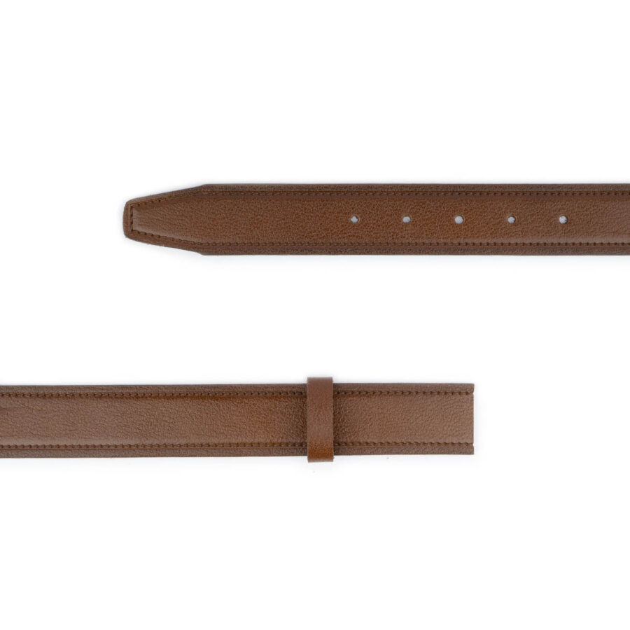 medium brown full grain leather belt strap 2