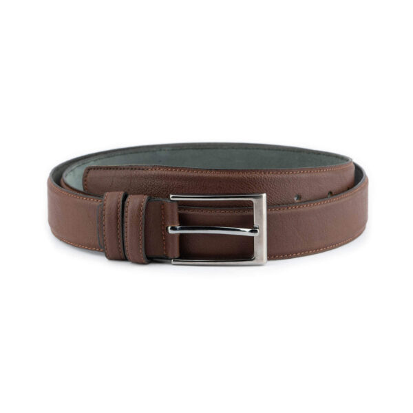 mens dark brown leather belt for suit 1 BROCLA35SMOSTI