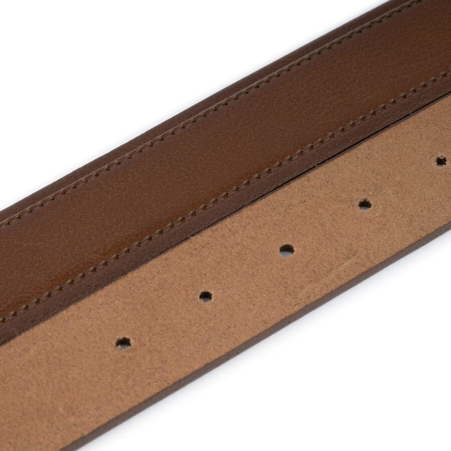 mens leather brown belt with buckle 4