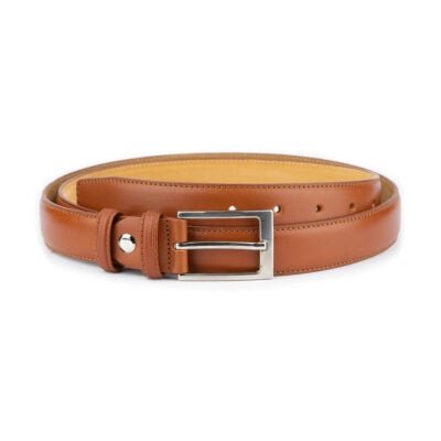 mens light brown belt 3 0 cm high quality 1 LIGBRO30SMOSTI