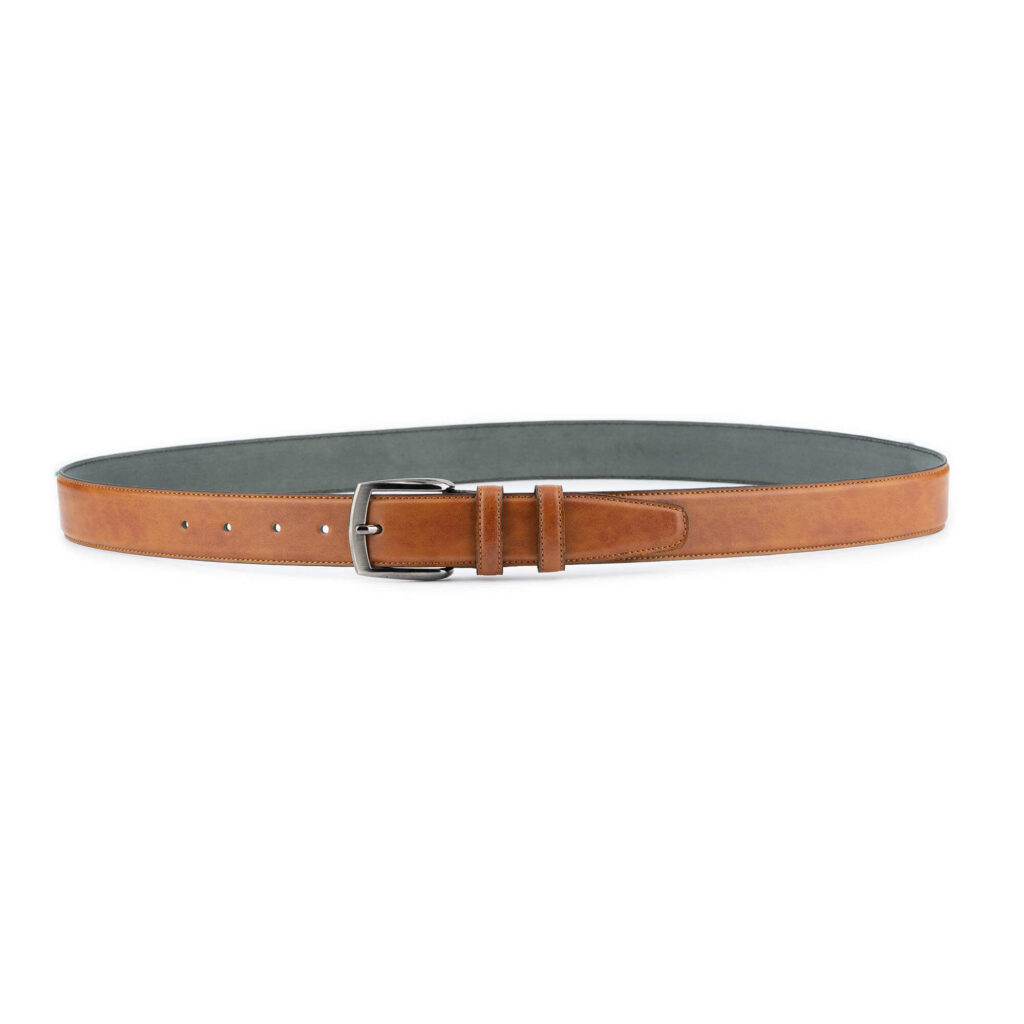 Buy Mens Light Brown Leather Belt For Suit - LeatherBeltsOnline.com