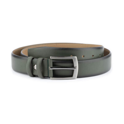 olive green leather belt mens high quality 1 OLIGRE35SMONOS
