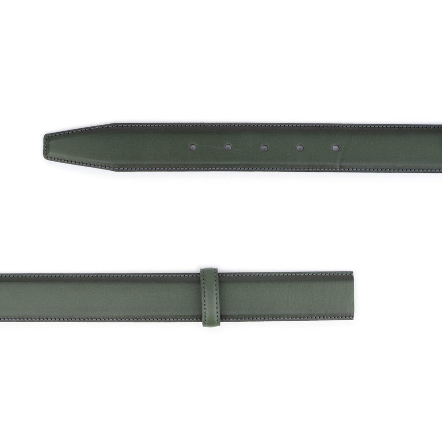 olive green leather strap for belt 3 5 cm 2
