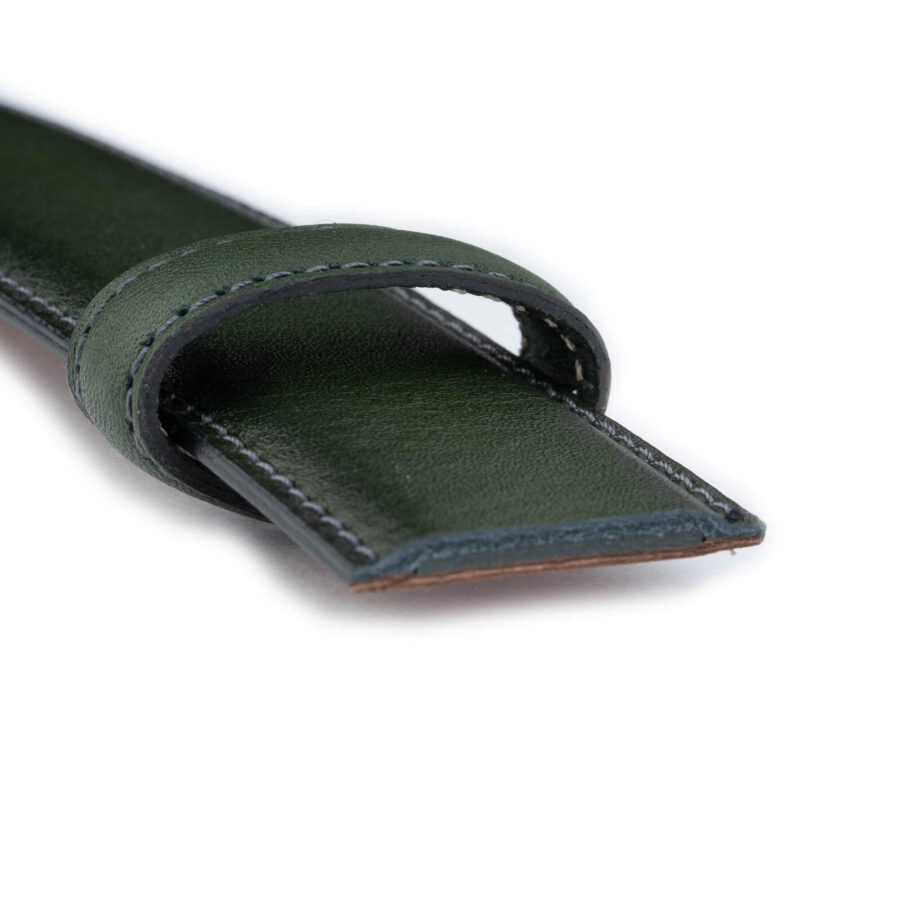 olive green leather strap for belt 3 5 cm 3