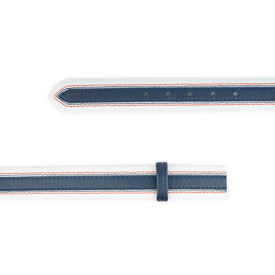 white blue striped leather belt strap replacement 2