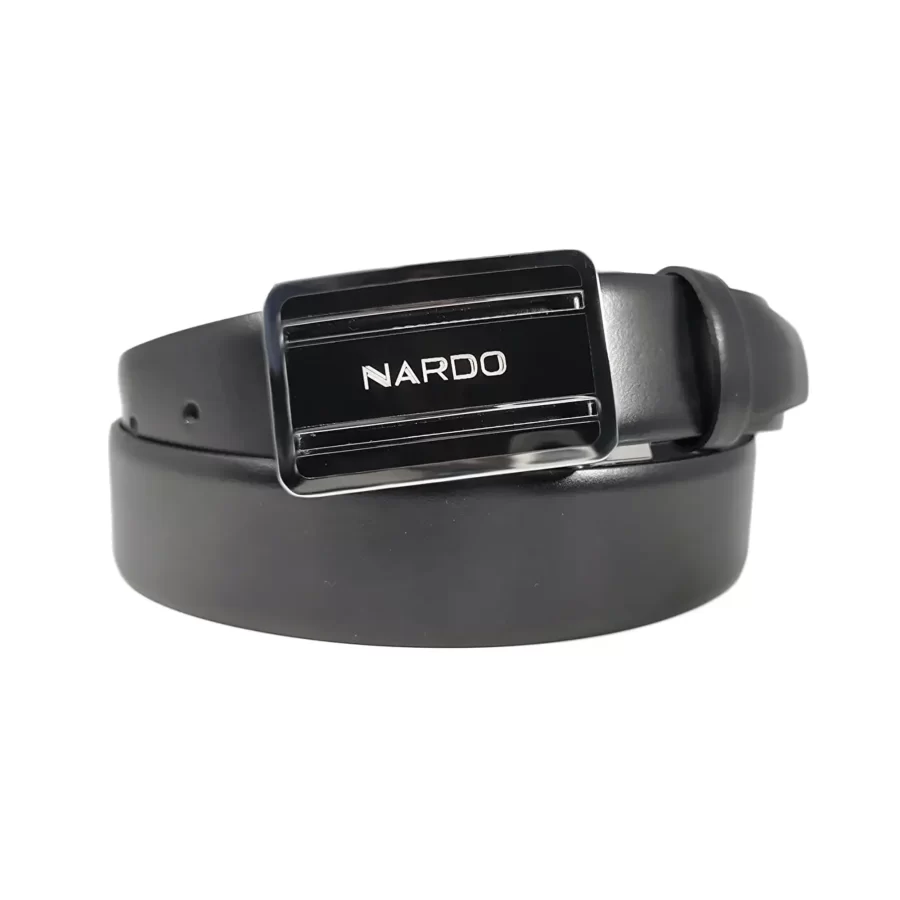 black leather belt for jeans with rectangle buckle BLASMO35KS03NAR 1 usd65