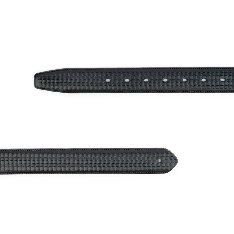 black replacement belt strap embossed leather 2