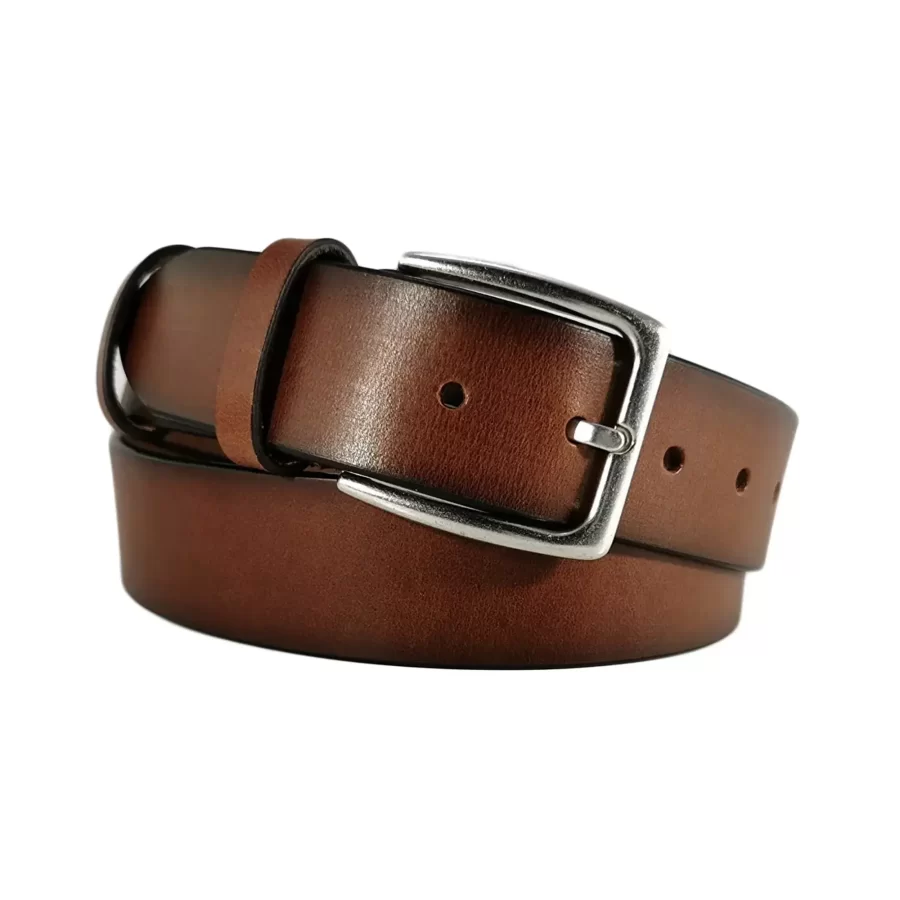 brown mens belt for jeans full grain leather BROSMO40NRD01NAR 2