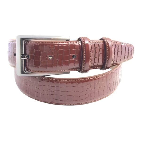 brown patent leather belt croco embossed 1 CROBRO6654789PATGIR35 1