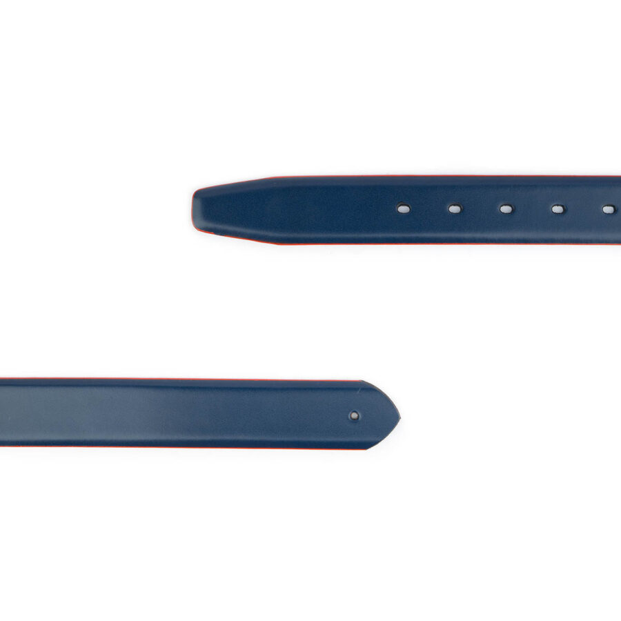 dark blue belt strap replacement leather red edges 2