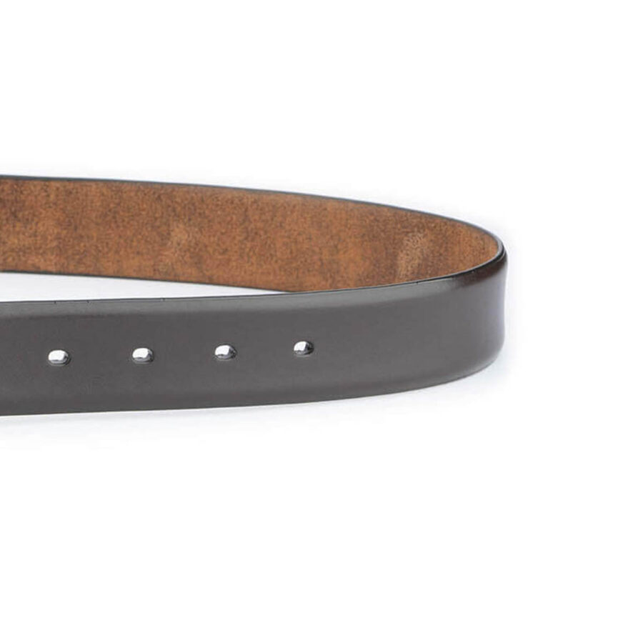 dark brown belt strap for buckle real leather 4