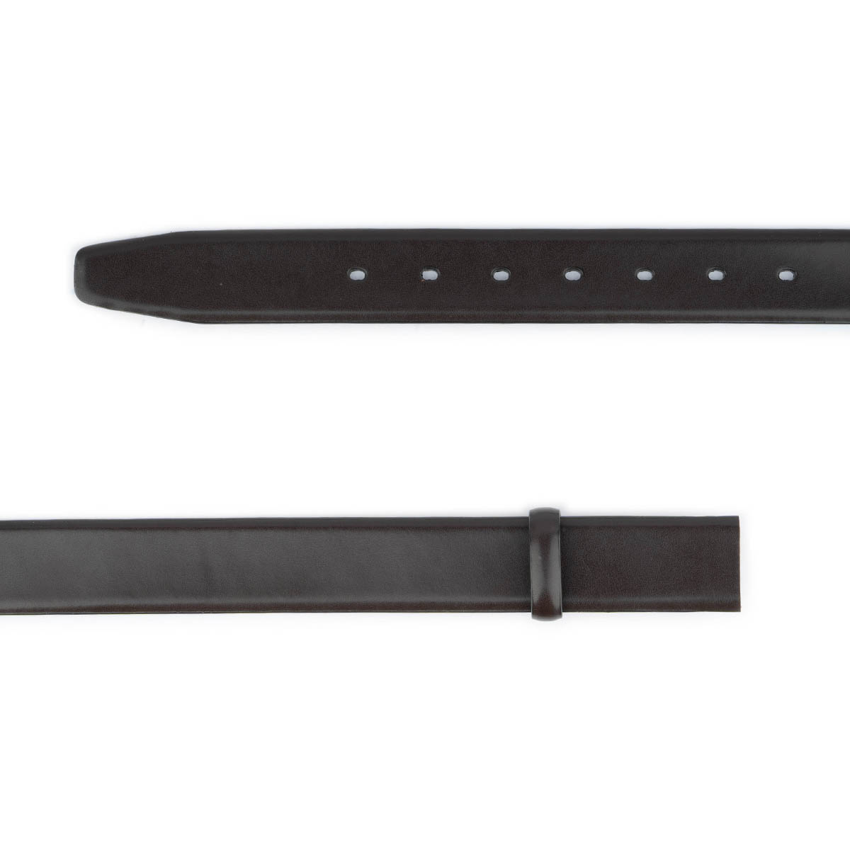 Buy Dark Brown Belt Strap Replacement Feather Edge - LeatherBeltsOnline.com