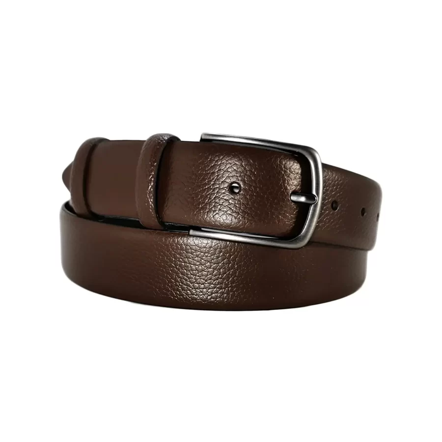 dark brown calf leather belt PEBBRO35NRD0373NAR 1