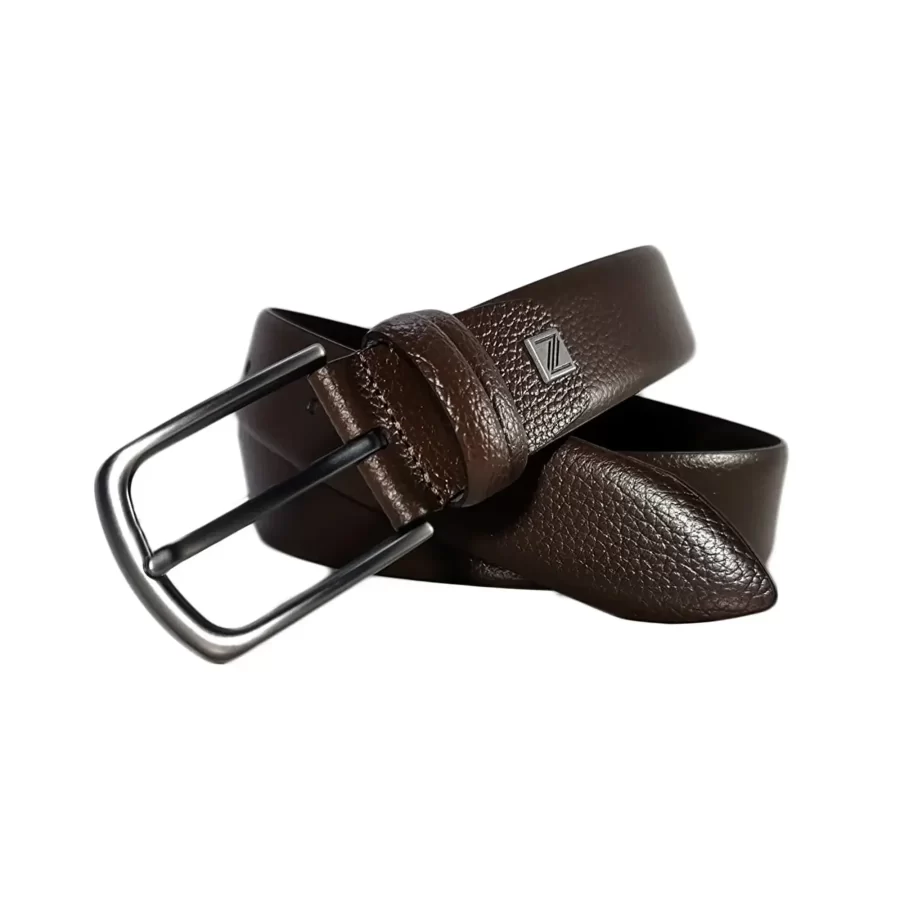 dark brown calf leather belt PEBBRO35NRD0373NAR 2