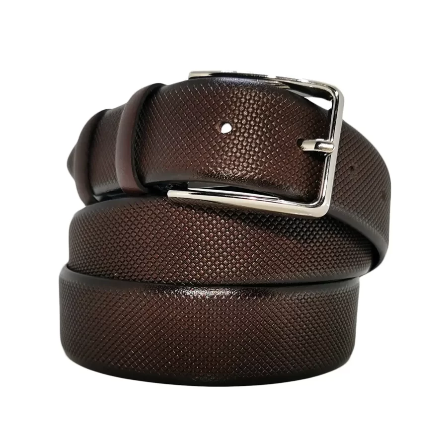 dark brown dotted leather belt DOTDBR35NRD392NAR 2