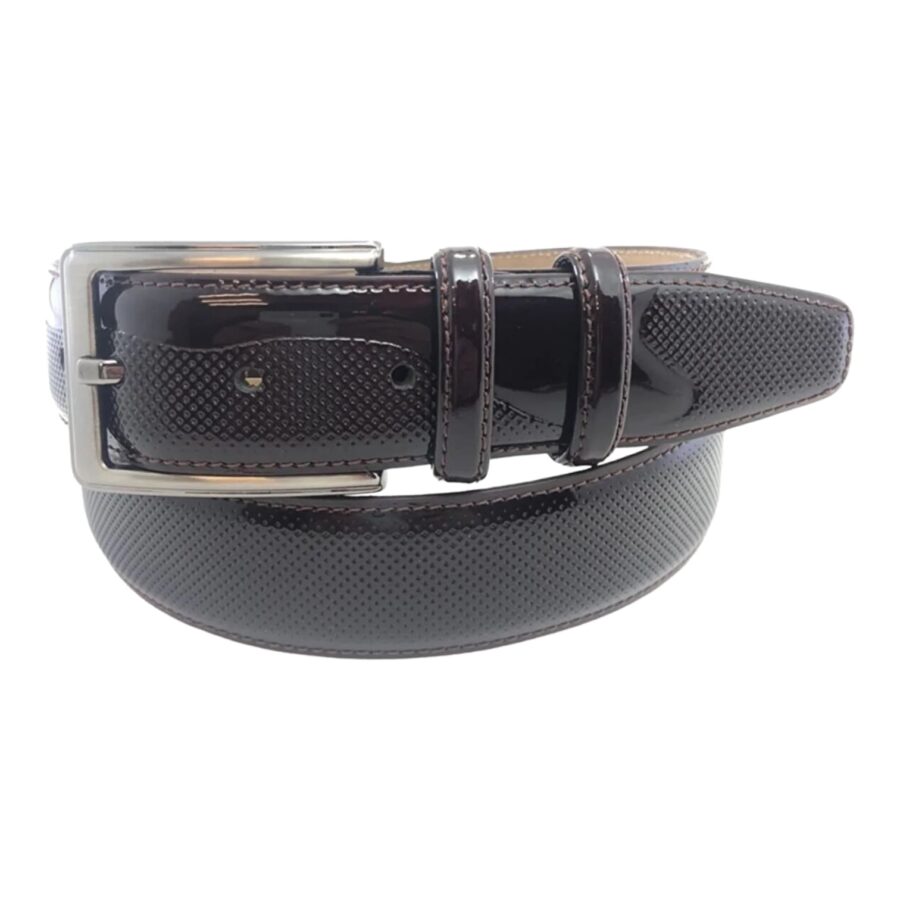 dark burgundy perforated leather belt for men 1 BURPER7452369DARGIR35 1