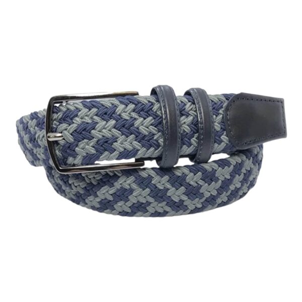 dark light blue mens stretchy belt cotton leather 1 BLUBLU6549848WOVGIR35 1