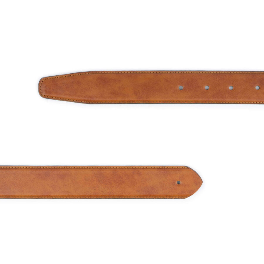 light brown leather replacement belt strap without buckle 2