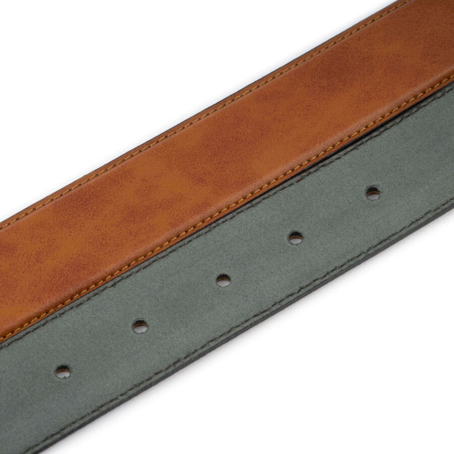 light brown leather replacement belt strap without buckle 3