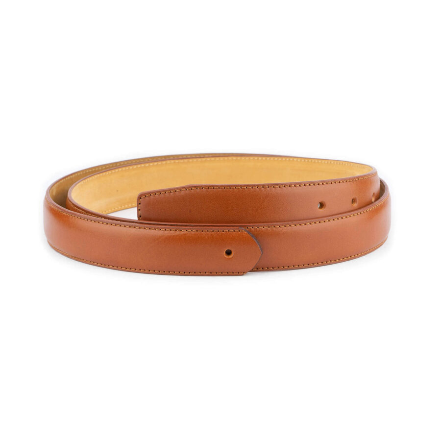 light brown mens belt strap for buckles replacement 3 0 cm 1 LIGBRO30HOLSTI
