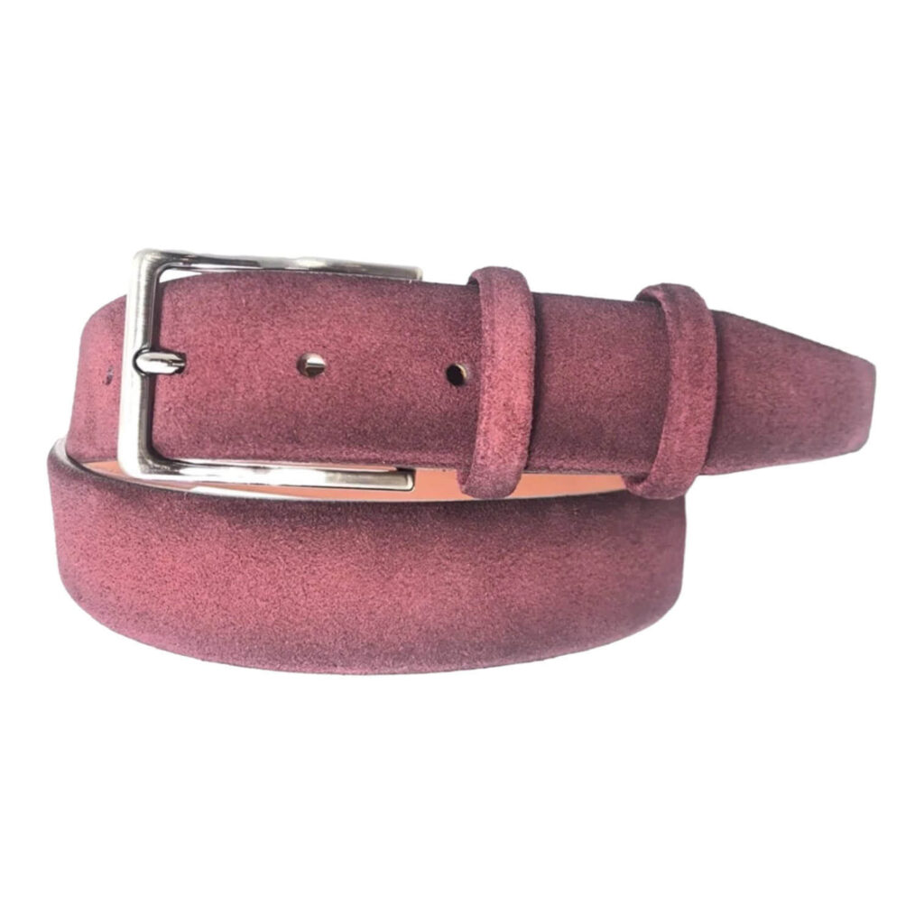 Leather Belt - Burgundy main image 1
