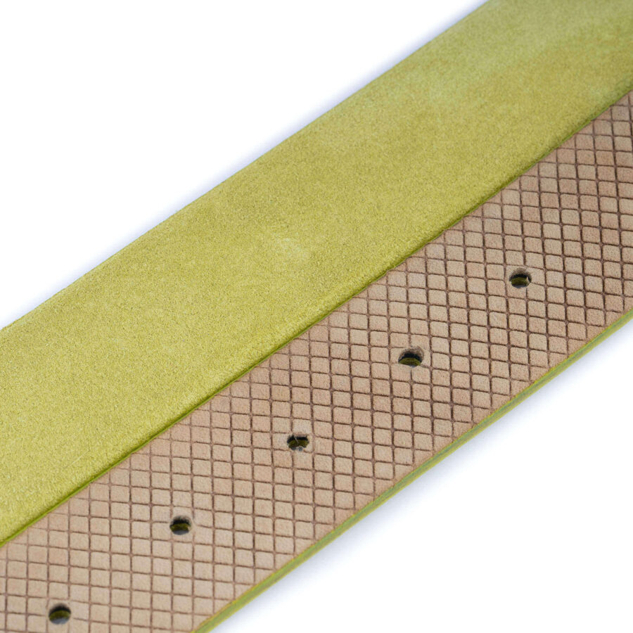lime green suede belt strap replacement leather 3