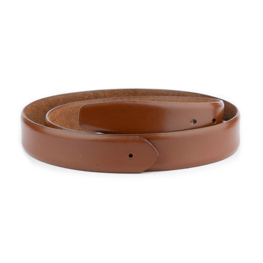 medium brown belt strap for buckles genuine leather 1 LIGBRO3527HOLAML